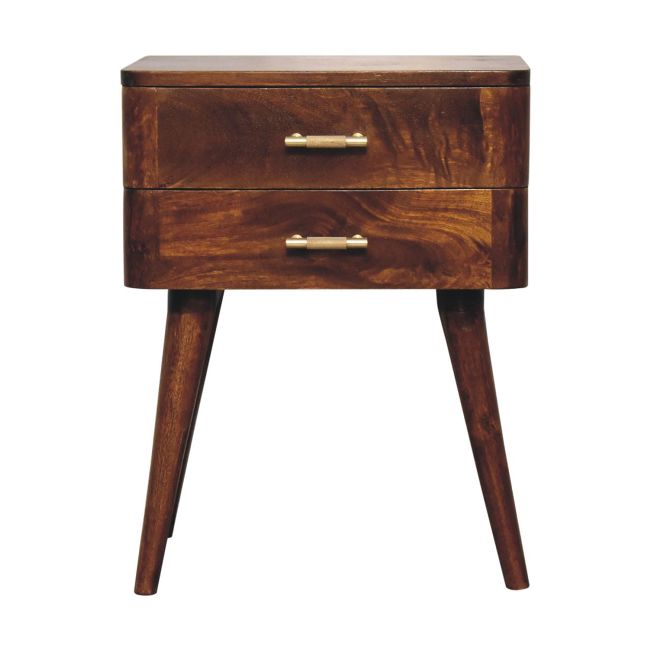 Bedside Table - T-Bar Chestnut oak
