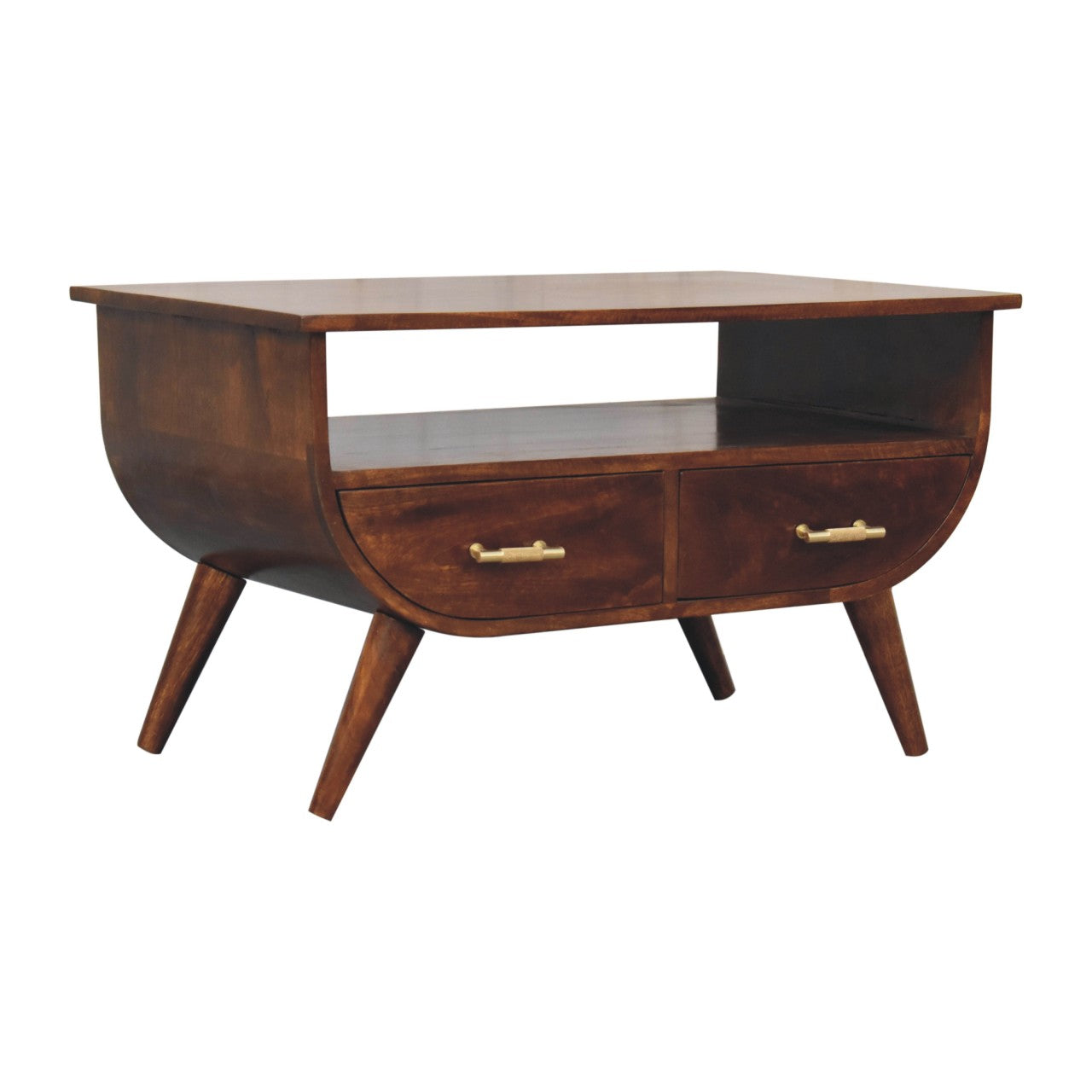 Chestnut Oak Curved Coffee Table