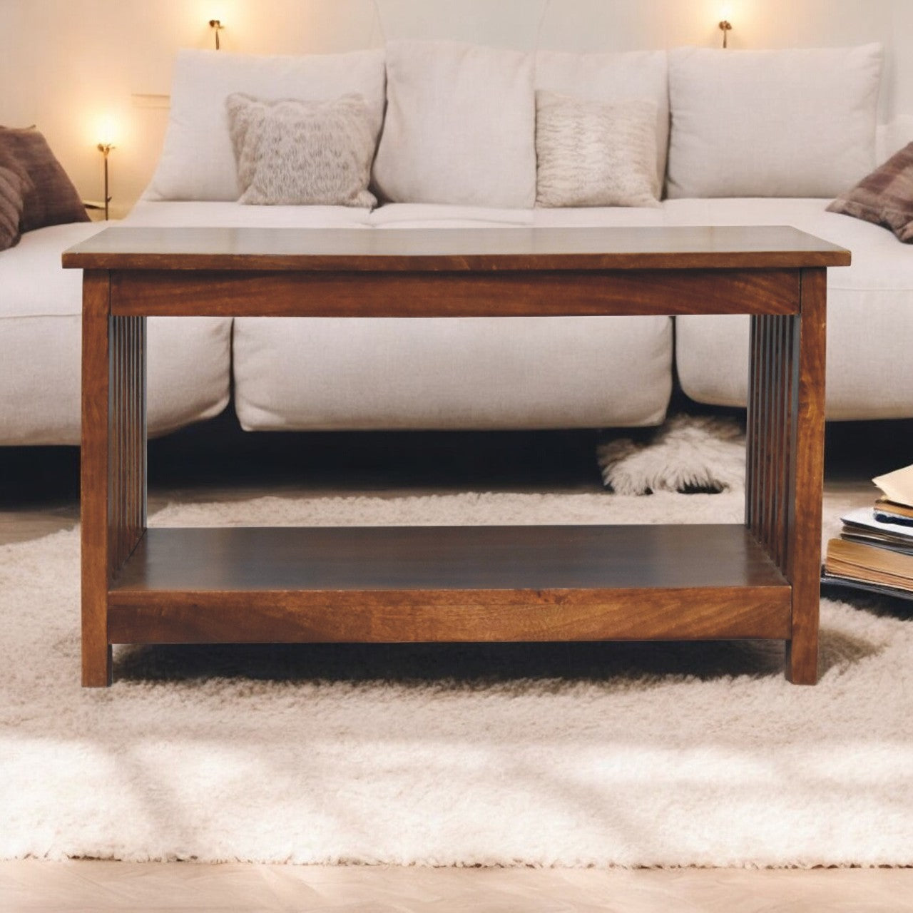 Chestnut Oak Coffee Slatted Table