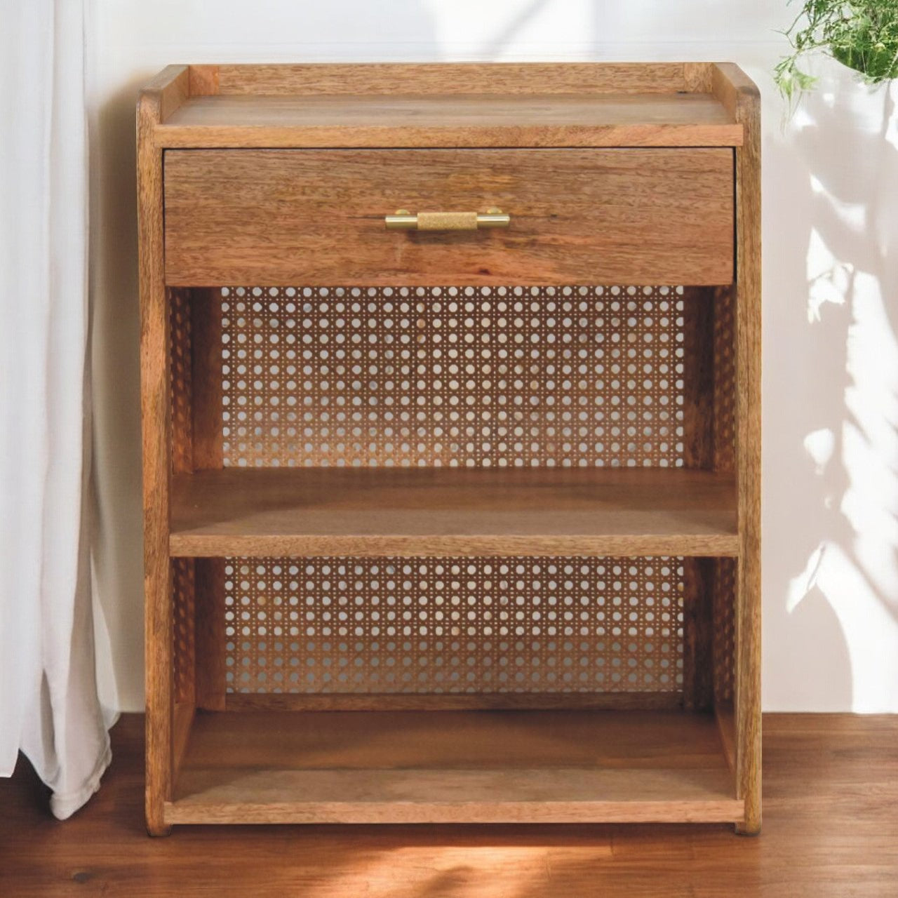 Bedside Table - Woven Oak