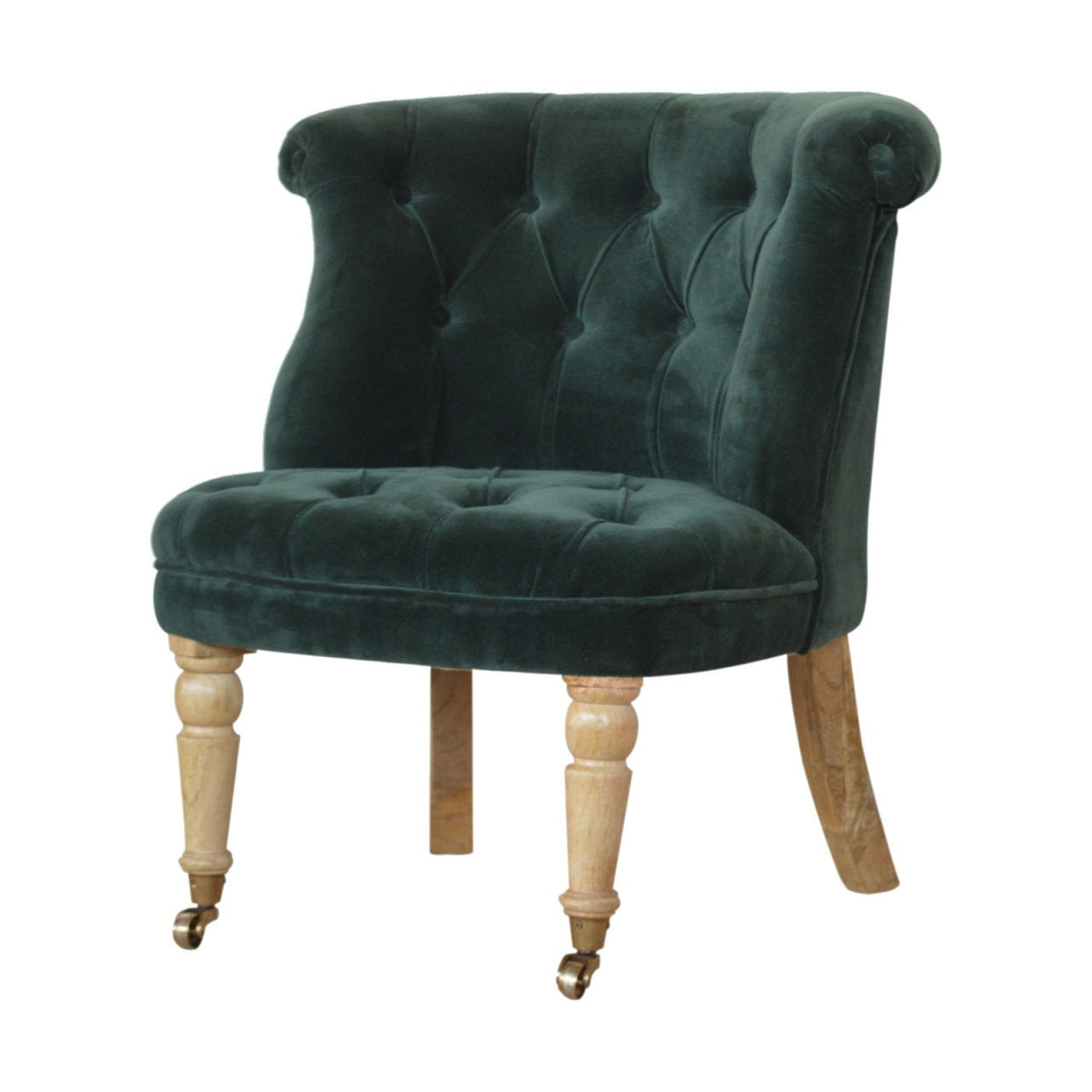 Emerald Green Velvet Occasional Chair