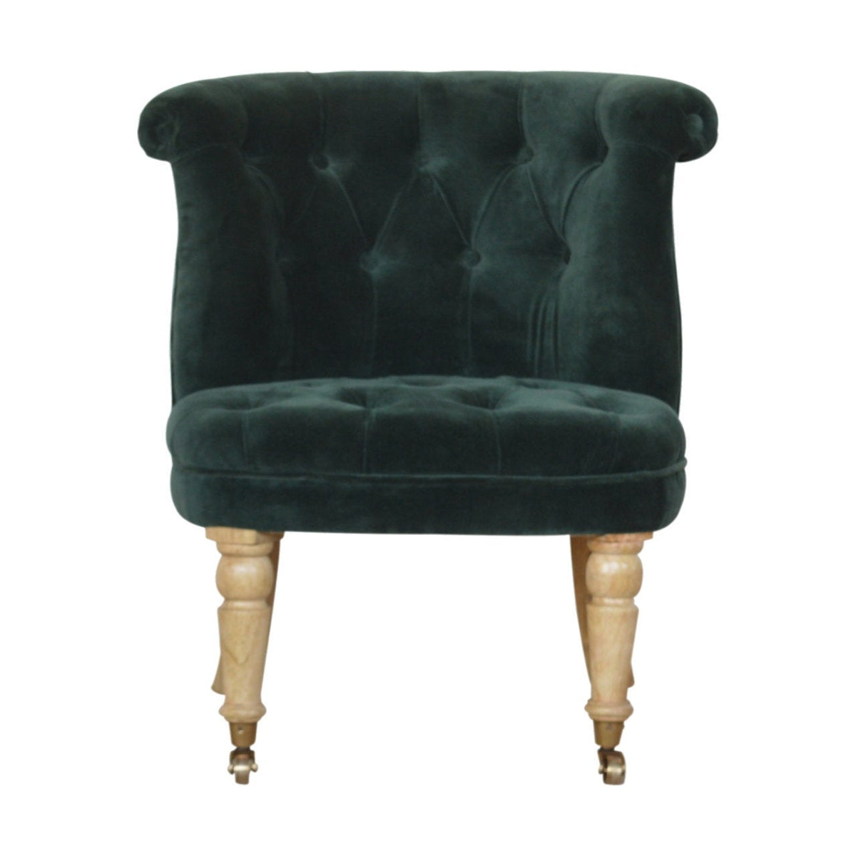 Emerald Green Velvet Occasional Chair