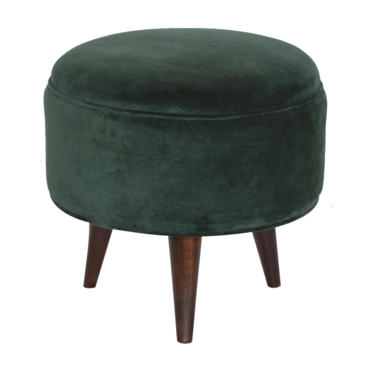 Luxurious Emerald green velvet footstool