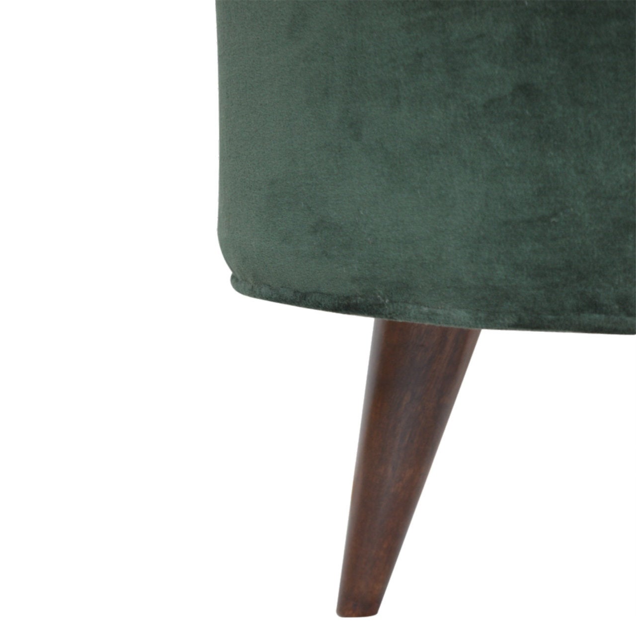 Luxurious Emerald green velvet footstool
