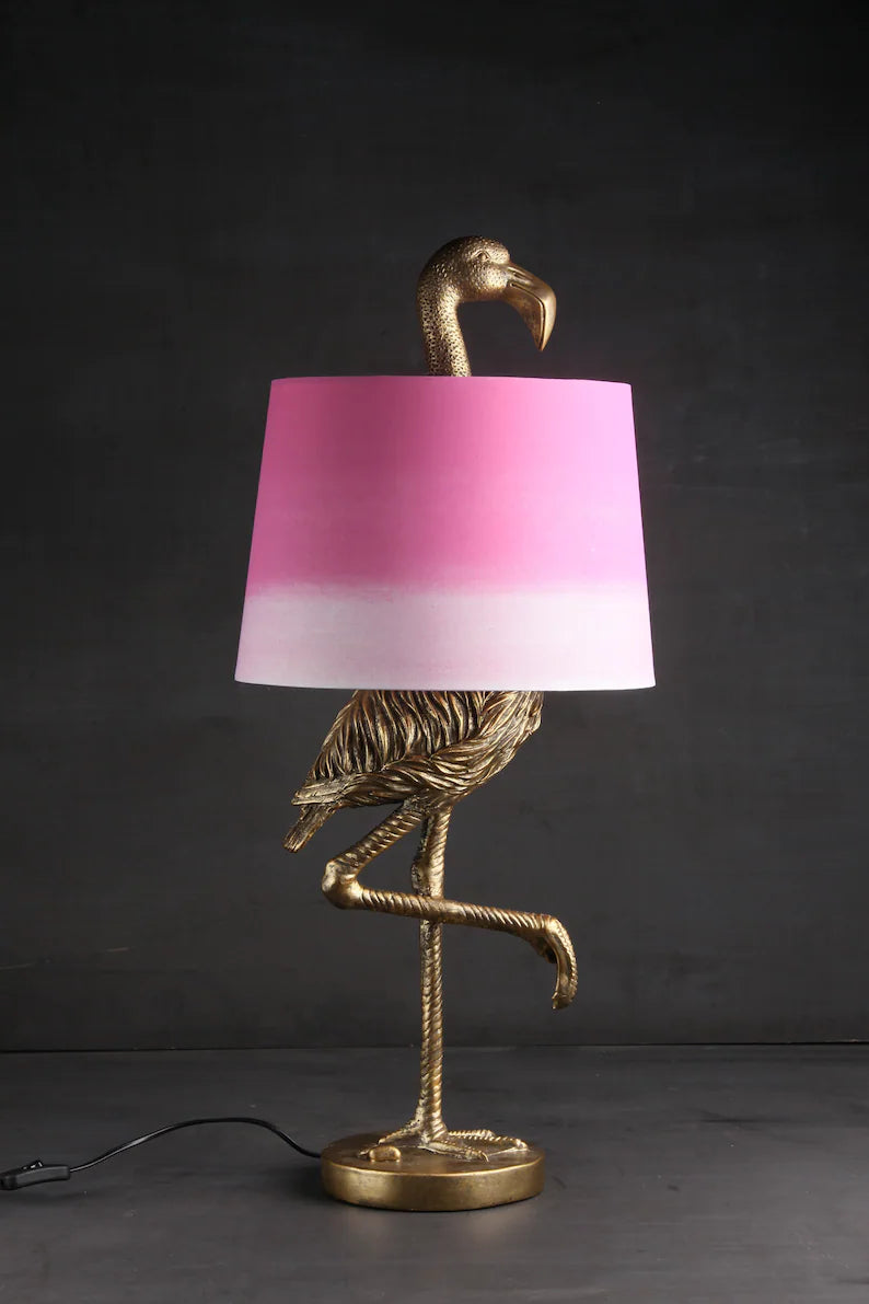 Flamingo Table Lamp - Pink fade Lampshade - Clearance Reduced