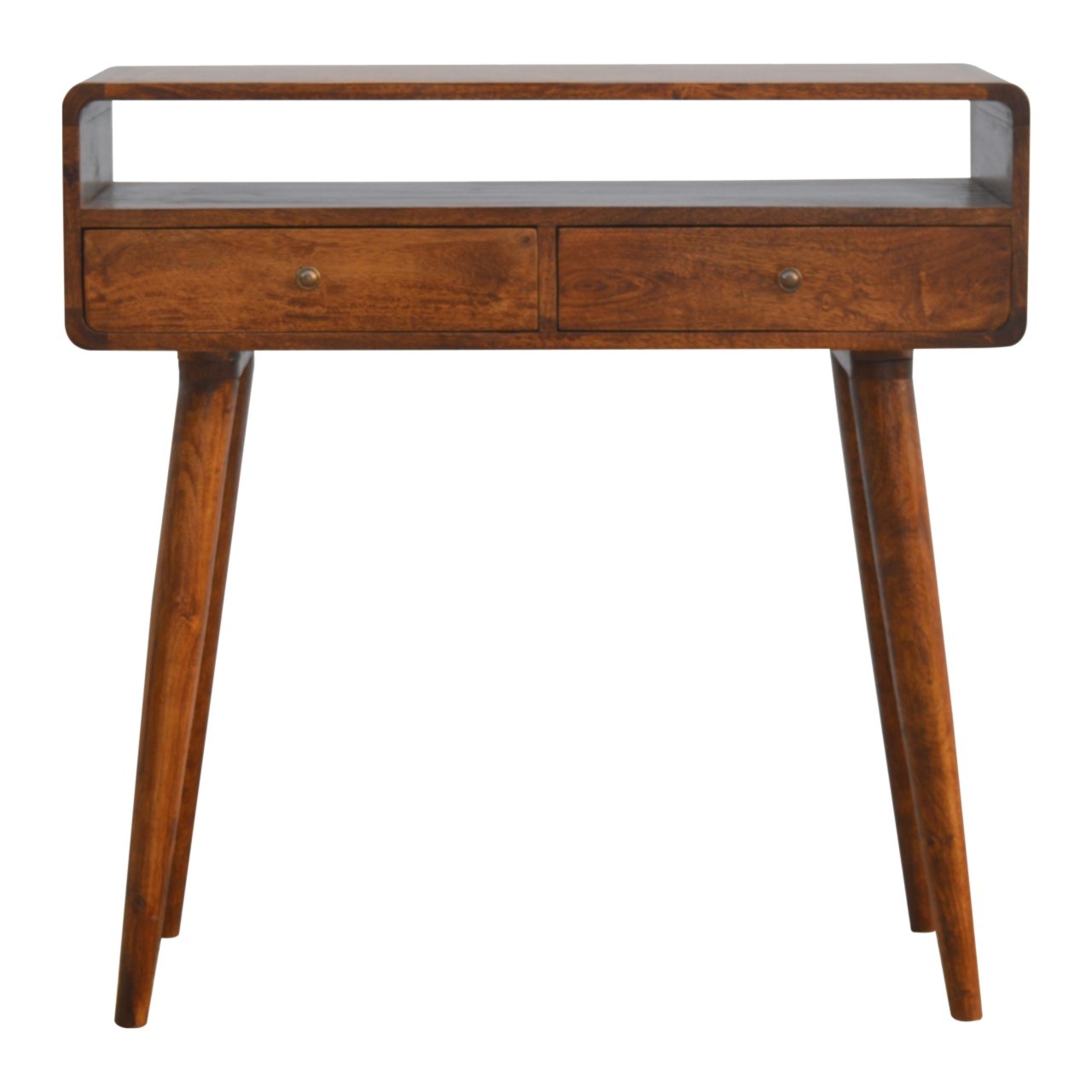 Curved back Chestnut Oak Console table.