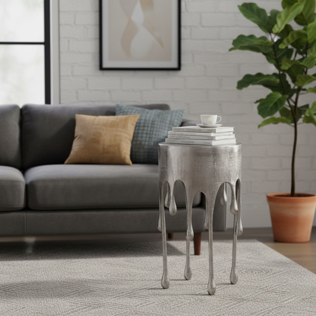Side Table Drip - Silver