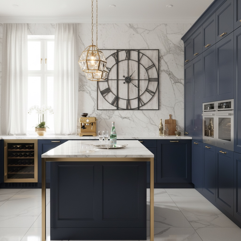 Large Panelled Wall clock