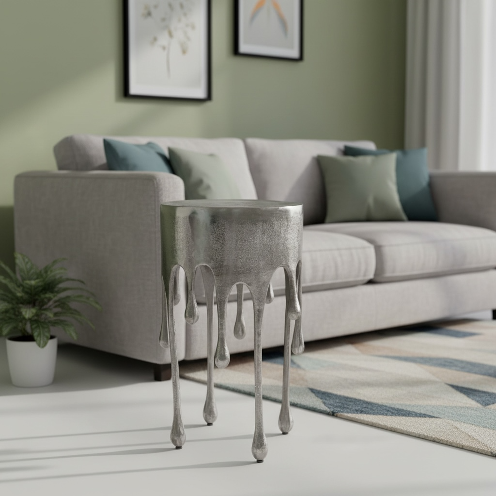 Side Table Drip - Silver