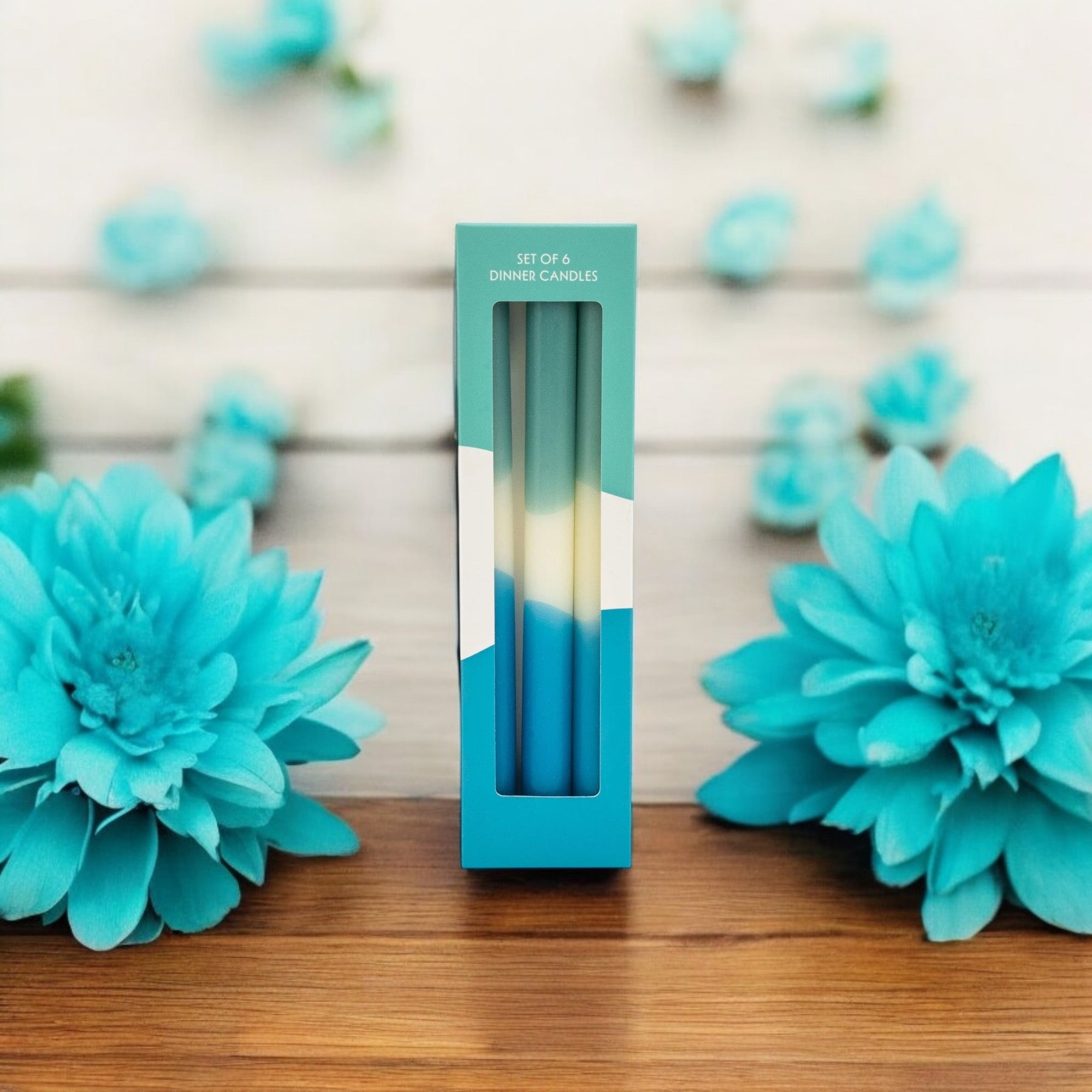 Candles - Teal Blue Fade (Box of 6)