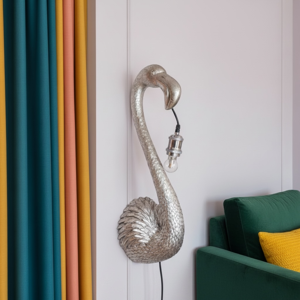 Flamingo Wall Light - Silver