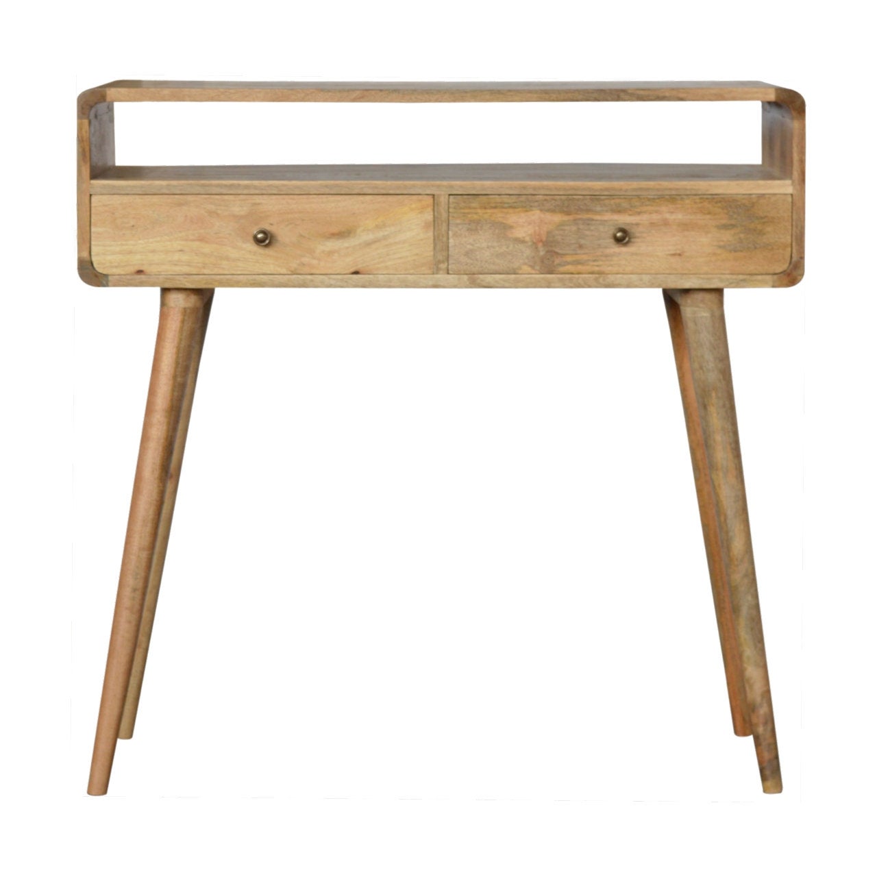 Curved back Oak Console table.